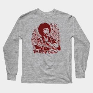 tshirt mug, sticker, print, Jimi Hendrix: Burning Desire Long Sleeve T-Shirt